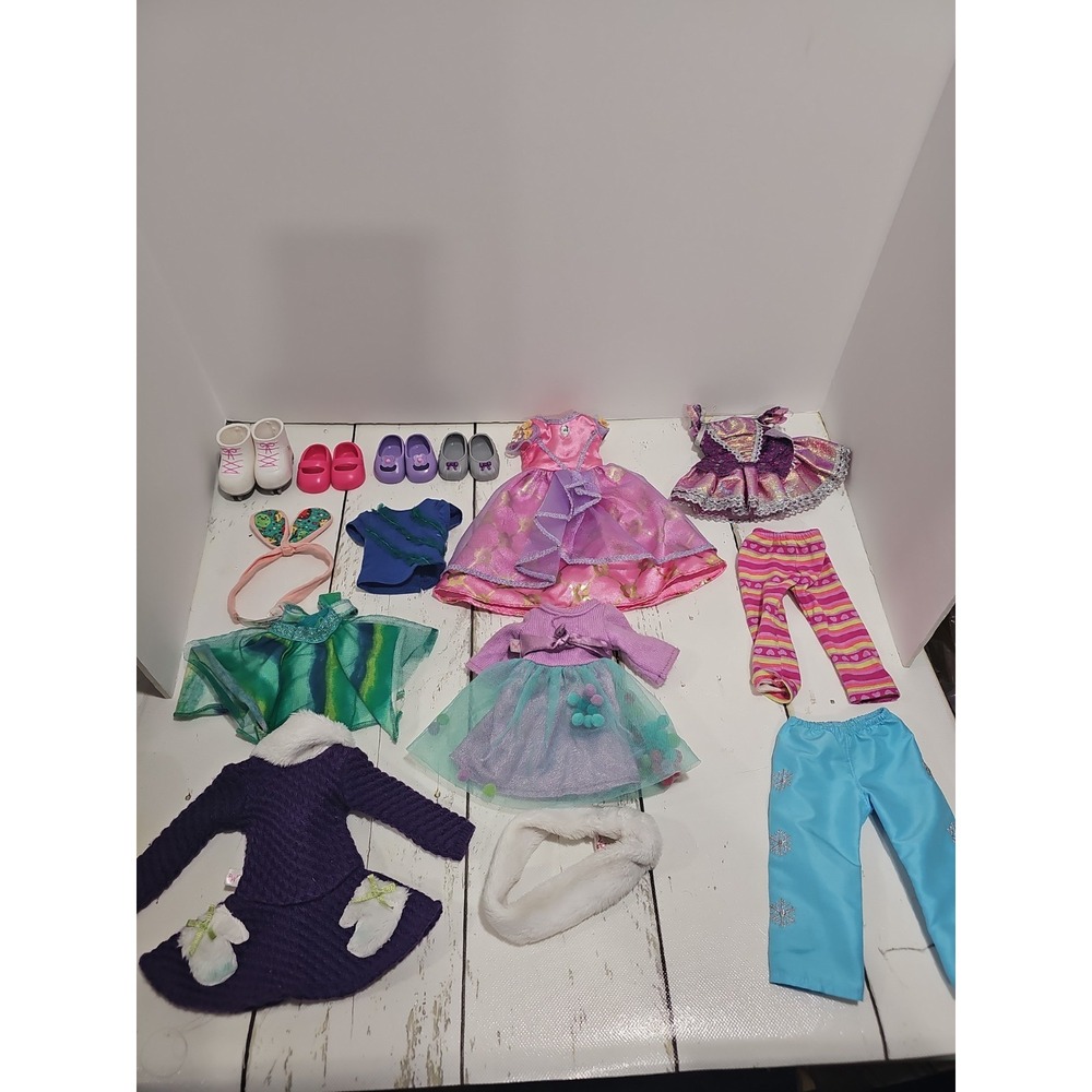 15" American girl - welliewishers doll clothes lot